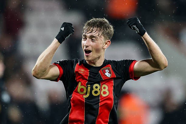 Dean Huijsen trong màu áo Bournemouth, một mục tiêu chuyển nhượng tiềm năng của Man United.