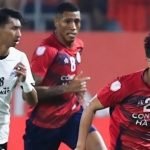 Hugo Gomes ăn mừng bàn thắng, góp công lớn đưa CAHN vào chung kết giải đấu khu vực Đông Nam Á.